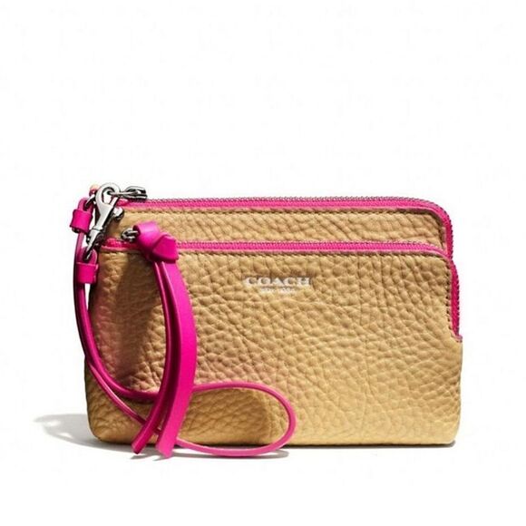 Coach Bleeker 2 Double Zip Wristlet - Picture 1 of 6